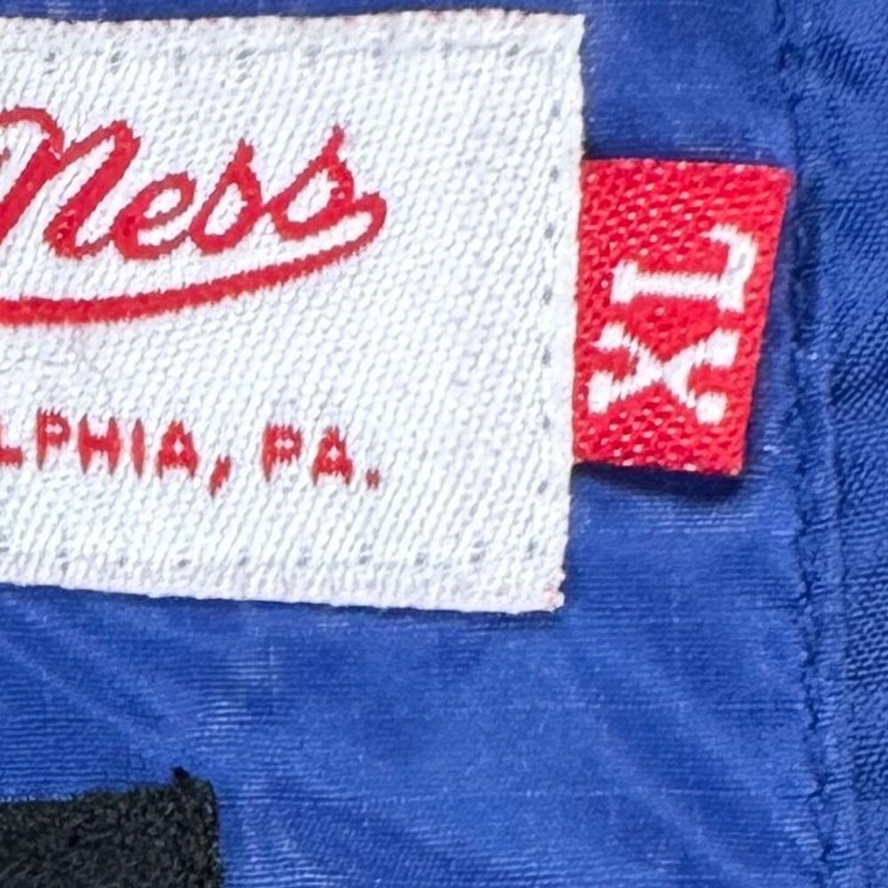 New York Rangers NHL Full Zip Vest Mens XL Red Bue Vintage Hockey Mitchell Ness - Picture 6 of 12